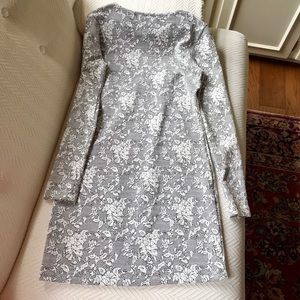 Modern Lace Dress Fitted White Long Sleeve